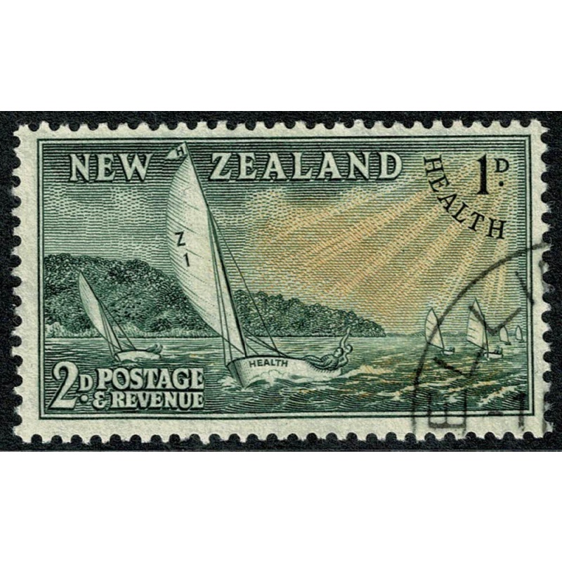 New Zealand. 1951 Health "Yachts". 2d + 1d. Used. SG 709