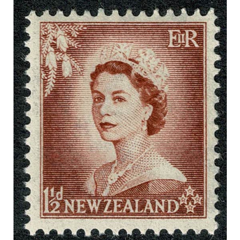 New Zealand. 1953-59. 1½d brown-lake. Mounted Mint single. SG 725