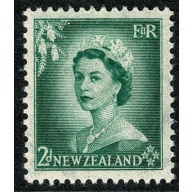 New Zealand. 1953-59. 2d bluish-green. Mounted Mint single. SG 726