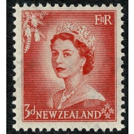 New Zealand. 1953-59. 3d vermilion. Mounted Mint single. SG 727