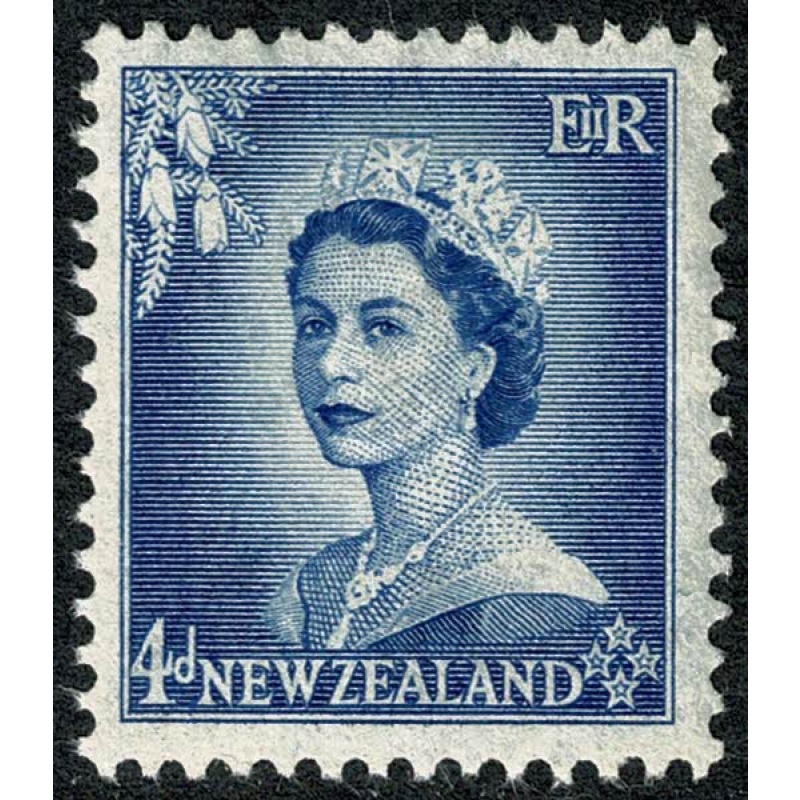 New Zealand. 1953-59. 4d blue. Mounted Mint single. SG 728