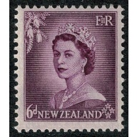 New Zealand. 1953-59. 6d purple. Mounted Mint single. SG 729