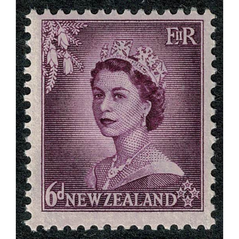 New Zealand. 1953-59. 6d purple. Mounted Mint single. SG 729