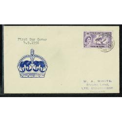 Falkland Islands 1955-57. Set Used on 4 First Day Covers SG187-192