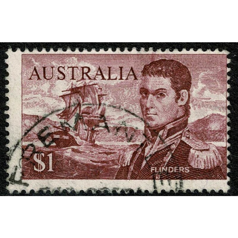 Australia. 1966 $1 brown-purple. Used single. SG 401