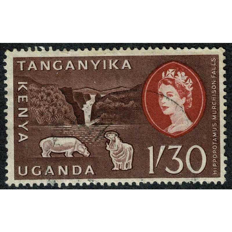 K.U.T 1960  1/30 chocolate & brown-red.  Fine used. SG 193