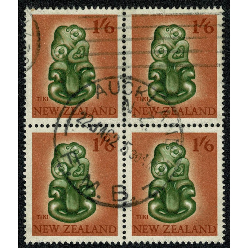 New Zealand. 1960 1/6 used block of four. SG 793