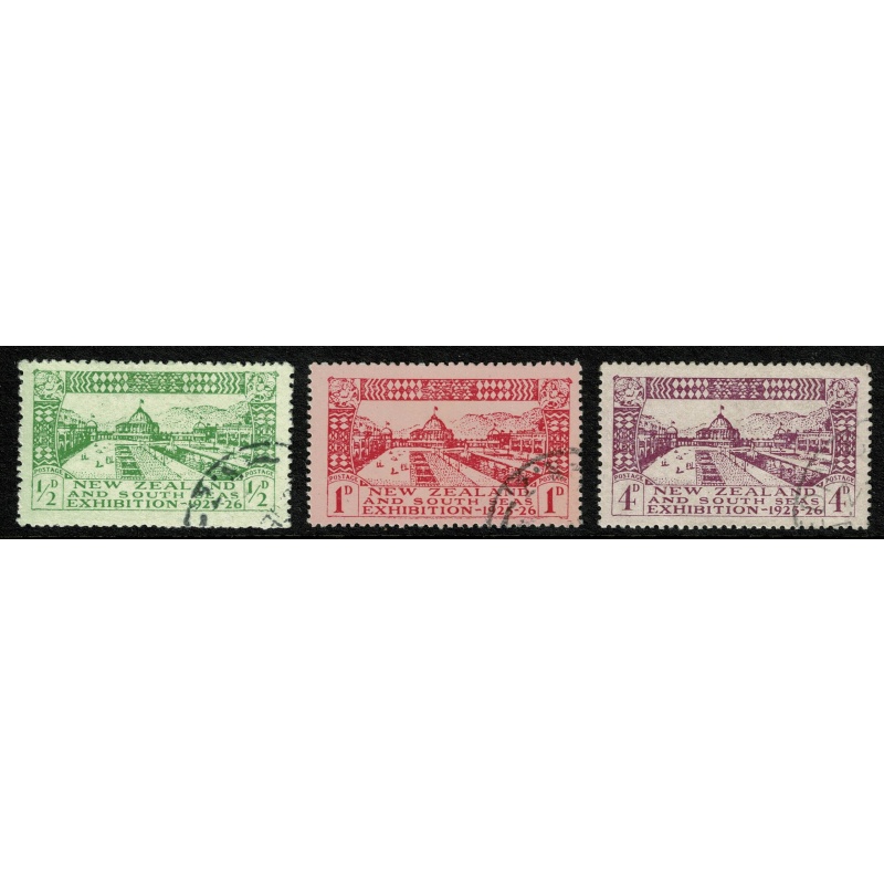 New Zealand. 1925 Dunedin Exhibition. Fine used set of 3 values. SG 463-465