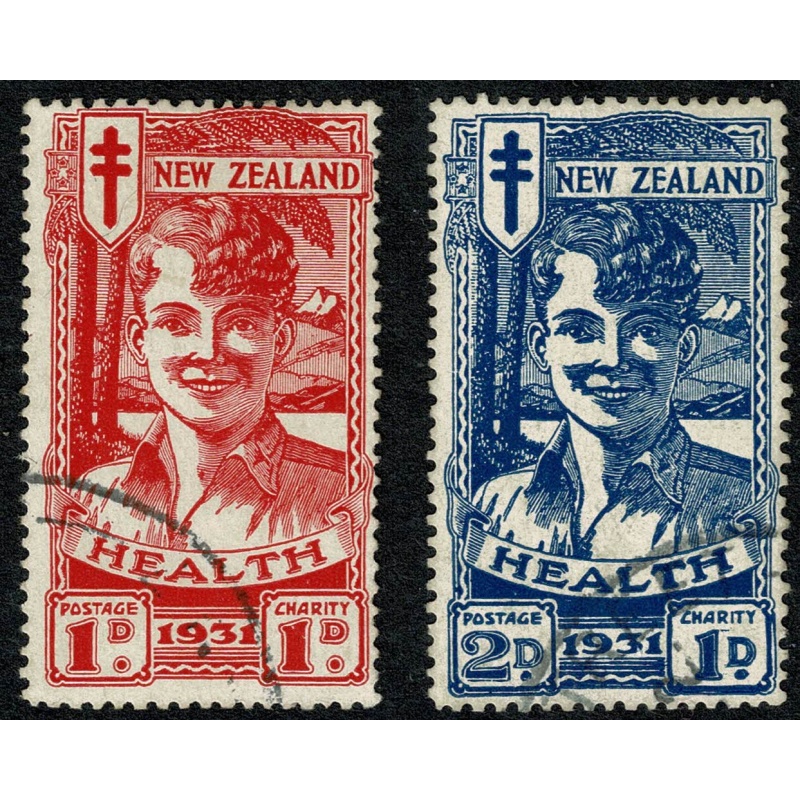 New Zealand. 1931 Health. "Smiling Boy". Fine Used set. SG 546-547