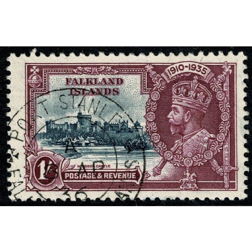 Falkland Islands. 1935 Silver Jubilee 1/- slate and purple. SG 142. Fine Used