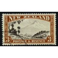 New Zealand 1936-42 Pictorial 3/- .Wmk Multiple NZ & Star Perfoation 13-14 x 13½. Fine used. SG 590