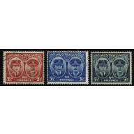 Australia. 1945 Arrival of Duke & Duchess of Gloucester. Set of 3 values. Used. SG 209-211