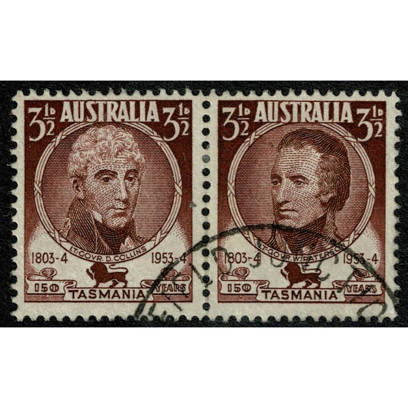 Australia. 1953 150th Anniv. Settlement in Tasmania. 3½d horiz. pair. Fine Used SG 268/269