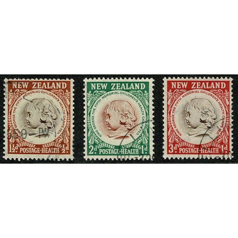 New Zealand. 1955 Health "Children's Health Camps". Fine Used set of 3 values. SG 742-744