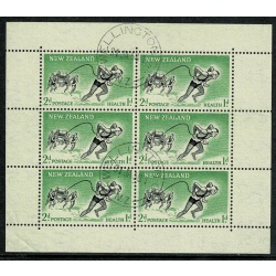 New Zealand. 1957 Health "Lifesavers". Pair of Miniature Sheets. Wmk Sideways. Fine Used. SG MS762b