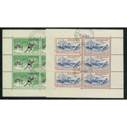 New Zealand. 1957 Health "Lifesavers". Pair of Miniature Sheets. Wmk Sideways. Fine Used. SG MS762b