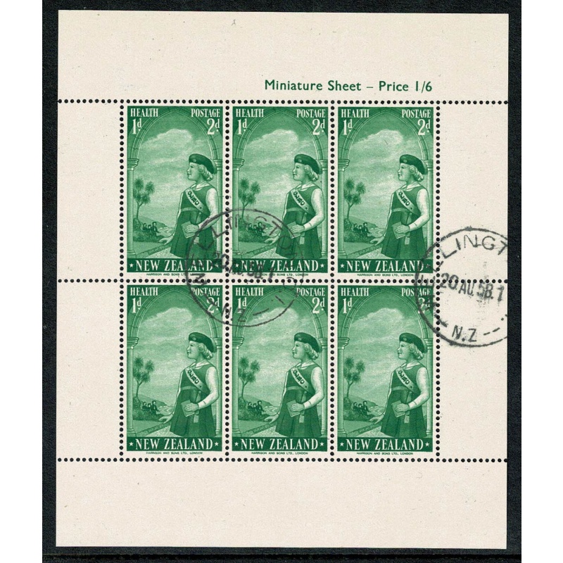 New Zealand. 1958 Health "Cadets". Fine used pair of Miniature Sheets. SG MS765a