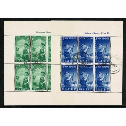 New Zealand. 1958 Health "Cadets". Fine used pair of Miniature Sheets. SG MS765a