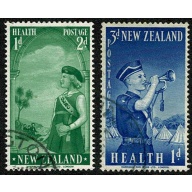 New Zealand. 1958 Health "Cadets". Fine used set of 2 values. SG 764-765