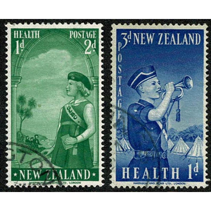 New Zealand. 1958 Health "Cadets". Fine used set of 2 values. SG 764-765