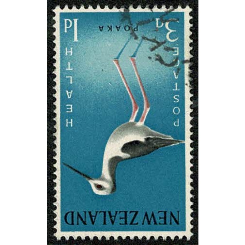 New Zealand. 1959 Health 3d + 1d "Stilt" Wmk Sideways Inverted. Fine used single. SG 777bw