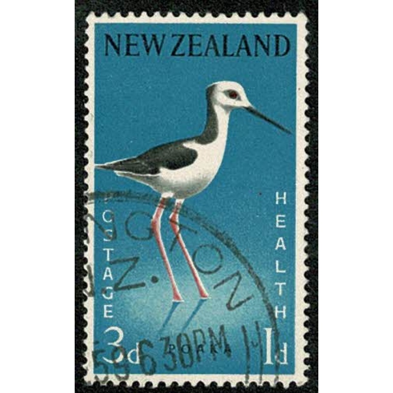 New Zealand. 1959 Health 3d + 1d "Stilt" Fine used single. SG 777