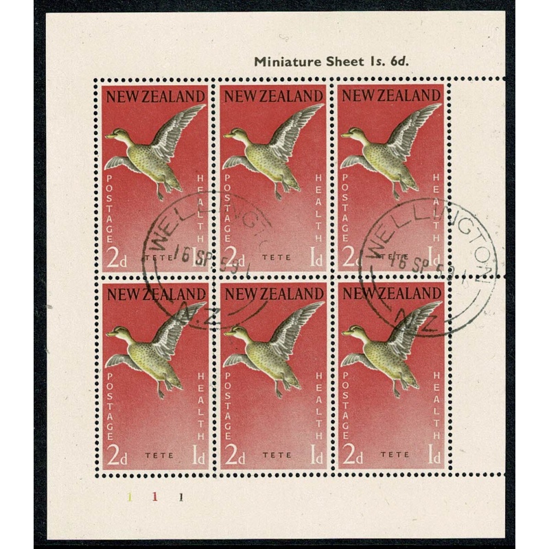 New Zealand. 1959 Health Pair of Miniature Sheets Fine Used. SG MS777c