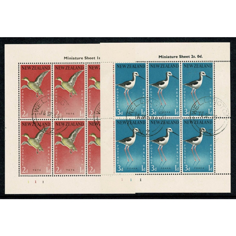 New Zealand. 1959 Health Pair of Miniature Sheets Fine Used. SG MS777c