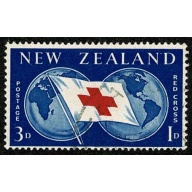 New Zealand. 1959 Red Cross Commemoration 3d + 1d. Fine Used single. SG 775