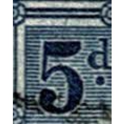 Australia. 1959 5d deep blue Type B. Fine used single. SG 314