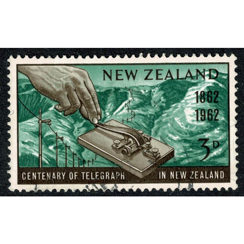 New Zealand. 1962 Telegraph Centenary 3d. Fine used single. SG 810