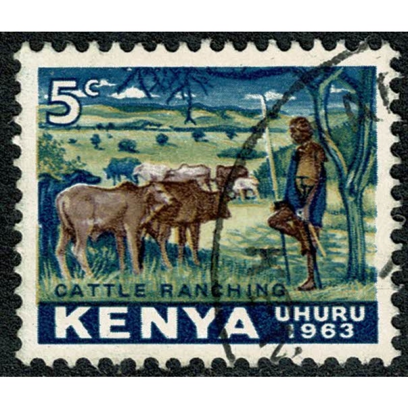 Kenya. 1963 Independence Issue 5c.  Fine used. SG 1