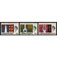 St Christopher, Nevis & Anguilla.1966 20th Anniversary of UNESCO. Set of 3 values. Fine Used. SG 163-165