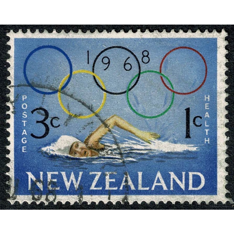 New Zealand. 1968 Health. Olympics. 3c + 1c.  Fine used single. SG 888