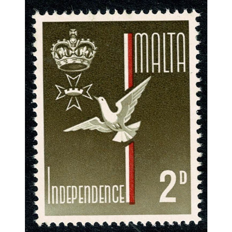 1964 Independence. 2d MISSING GOLD. SG 321a. UM