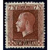 New Zealand. 1920 7½d red-brown. Watermark "single NZ & Star". Perf 14x14½. Fine Used. SG 426a