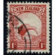 New Zealand. 1936 1d scarlet Die I. Perf 14x13½. Fine Used. SG 557