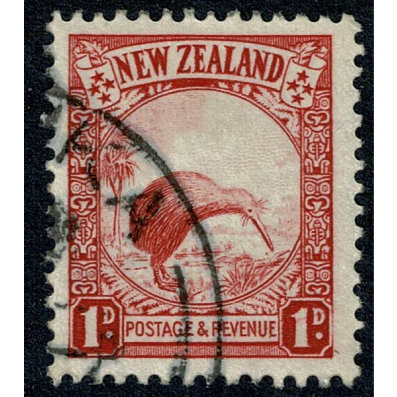 New Zealand. 1936 1d scarlet Die I. Perf 14x13½. Fine Used. SG 557