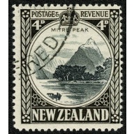 New Zealand. 1941 4d black & sepia. Wmk Multiple NZ Star. Perf 14. Fine used. SG 583c.