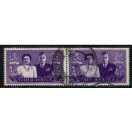 South Africa. 1947 Royal Visit. 2d violet. Used pair. SG 112